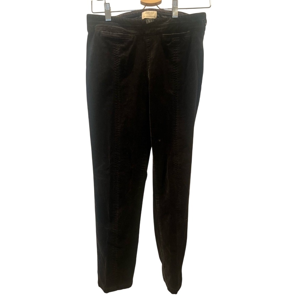 Anthropologie The Essential Slim Corduroy Pants Black Size 4 Boho Whimseygoth